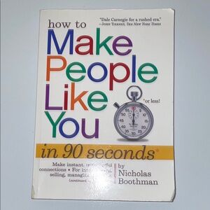 How to Make People Like You in 90 Seconds Book by Nicholas Boothman